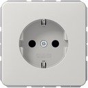 Jung CD500 CD520LG Розетка с заземляющим контактом (16 А, под рамку, скрытая установка, светло-серая)