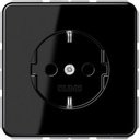 Jung CD500 CD520SW Розетка с заземляющим контактом (16 А, под рамку, скрытая установка, черная)