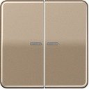 Jung CD500 CD595KO5GB Клавиша двойная с линзой (золотая бронза)
