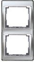 Jung SL500 SL582SI Рамка 2-постовая (вертикальная, серебро)