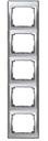Jung SL500 SL585SI Рамка 5-постовая (вертикальная, серебро)