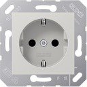 Jung CD500 CD5120BFLG Розетка для откидной крышки с заземляющим контактом (16 А, под рамку, скрытая установка, светло-серая)