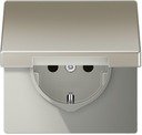 Jung LS990 ES1520KL Розетка с заземляющим контактом (16 А, под рамку, крышка, скрытая установка, сталь)