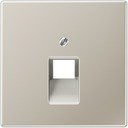 Крышка розетки телефонной/компьютерной LS metal (RJ11/RJ45, сталь)