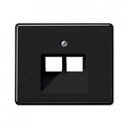 Jung SL500 SL569-2UASW Крышка розетки телефонной/компьютерной (2xRJ11/RJ45, черная)
