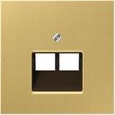 Jung LS metal ME2969-2UAC Крышка розетки телефонной/компьютерной (2xRJ11/RJ45, латунь)