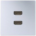Jung MAAL1133 Розетка информационная (2хHDMI, под рамку, скрытая установка, алюминий)