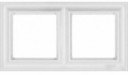 Jung Eco profi Deco EPD482/1WW Рамка 2-постовая (горизонтальная, белая)