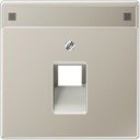 Jung LS metal ES2969-1NAUA Крышка розетки телефонной/компьютерной (RJ11/RJ45, поле для надписи, сталь)