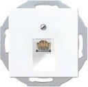 Jung ECO profi EPUAE8UPO/1WW Розетка компьютерная/телефонная (RJ45/RJ12, cat.5, под рамку, скрытая установка, белая)