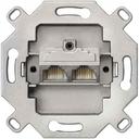 Jung ECO profi EPUAE8-8UPOK6 Розетка компьютерная (2хRJ45, cat.6, UAE, механизм, скрытая установка)