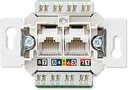 Jung ECO profi EPUAE8-8UPOK6US Розетка компьютерная (2хRJ45, cat.6, UAE, неэкр., механизм, скрытая установка)