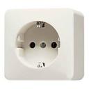 Jung AP600 321A Розетка с заземляющим контактом (16 А, в сборе, винт. зажимы, открытая установка, слоновая кость)