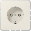 Jung CD500 520ZKIBF Розетка с заземляющим контактом (16 А, под рамку, безвинт. зажим, шторки, ударопрочная, скрытая установка, слоновая кость)