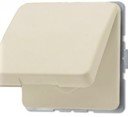 Jung CD500 CD520WU Розетка с заземляющим контактом (16 А, под рамку, крышка, скрытая установка, слоновая кость)