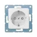 Jung CD500 CD120KIWW Розетка с заземляющим контактом (16 А, под рамку, безвинт. зажим, шторки, скрытая установка, белая)