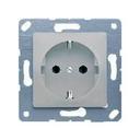 Jung CD500 CD120GR Розетка с заземляющим контактом (16 А, под рамку, безвинт. зажим, скрытая установка, серая)