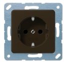 Jung CD500 CD120BR Розетка с заземляющим контактом (16 А, под рамку, безвинт. зажим, скрытая установка, коричневая)