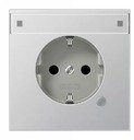 Jung LS metal AL2520NAKO Розетка с заземляющим контактом (16 А, под рамку, поле для надписи, индикатор, скрытая установка, алюминий)