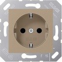 Jung CD500 CD120BB Розетка с заземляющим контактом (16 А, под рамку, безвинт. зажим, скрытая установка, бронза)