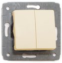 Legrand Cariva 773708 Переключатель двухклавишный (10 А, под рамку, с/у, слоновая кость)