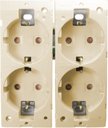 Legrand Anam Zunis 6751 22 Розетка четырехместная с заземляющим контактом (16 А, под рамку, шторки, скрытая установка, бежевая)