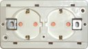 Legrand Anam Zunis 6752 25/N Розетка двойная горизонтальная с заземляющим контактом (16 А, под рамку, шторки, скрытая установка, белая)
