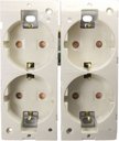 Legrand Anam Zunis 6752 22 Розетка четырехместная с заземляющим контактом (16 А, под рамку, шторки, скрытая установка, белая)