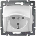 Legrand Valena 694270 Розетка с заземляющим контактом (16 А, под рамку, скрытая установка, шторки, крышка, белый)
