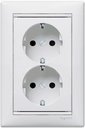 Legrand Valena 694272 Розетка двойная с заземляющим контактом (16 А, в сборе, скрытая установка, белый)