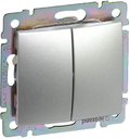 Legrand Valena 770105 Выключатель двухклавишный (10 А, под рамку, с/у, алюминий)