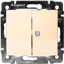 Legrand Valena 774345 Выключатель двухклавишный (10 А, индикация, под рамку, с/у, слоновая кость)