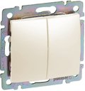Legrand Valena 774198 Переключатель двухклавишный (10 А, IP44, под рамку, с/у, слоновая кость)