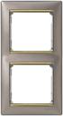 Legrand Valena 770366 Рамка 2-постовая (вертикальная, титан/золотой штрих)