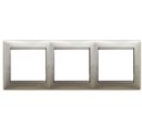 Legrand Valena 770343 Рамка 3-постовая (универсальная, алюминий модерн)