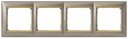 Legrand Valena 770364 Рамка 4-постовая (универсальная, титан/золотой штрих)