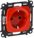 Legrand Valena Allure 754980 Розетка с заземляющим контактом (16 А, под рамку, скрытая установка, шторки, безвинтовые зажимы, красный)