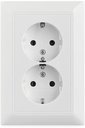 Legrand Cariva Diy 695948 Розетка двойная с заземляющим контактом (16 А, в сборе, скрытая установка, белый)