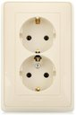 Legrand Cariva Diy 695918 Розетка двойная с заземляющим контактом (16 А, в сборе, скрытая установка, слоновая кость)
