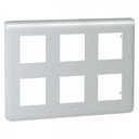 Legrand Mosaic 079032 Рамка 2х3х2 модуля (горизонтальная, алюминий)