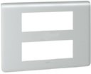 Legrand Mosaic 079036 Рамка 2х6 модулей (горизонтальная, алюминий)