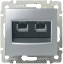 Legrand Valena 770139 Розетка телефонная (2xRJ11, под рамку, скрытая установка, алюминий)