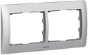 Legrand Galea Life 771952 Рамка 2-постовая (горизонтальная, metal brushed aluminium)