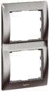 Legrand Galea Life 771946 Рамка 2-постовая (вертикальная, metal black nickel)
