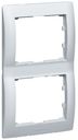 Legrand Galea Life 771306 Рамка 2-постовая (вертикальная, soft aluminium)