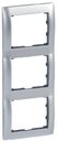 Legrand Galea Life 771957 Рамка 3-постовая (вертикальная, metal brushed aluminium)