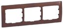 Legrand Galea Life 771973 Рамка 3-постовая (горизонтальная, cherry wood)