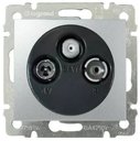 Legrand Valena 770136 Розетка телевизионная (TV+R+SAT, под рамку, скрытая установка, 10 дБ, алюминий)