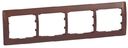 Legrand Galea Life 771974 Рамка 4-постовая (горизонтальная, cherry wood)
