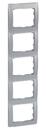 Legrand Galea Life 771309 Рамка 5-постовая (вертикальная, soft aluminium)